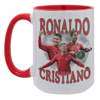 Cristiano Ronaldo, Κούπα Mega 15oz, κεραμική Κόκκινη, 450ml