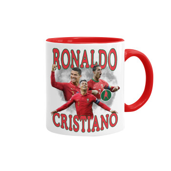 Κριστιάνο Ρονάλντο, Κούπα χρωματιστή κόκκινη, κεραμική, 330ml