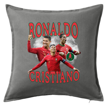 Cristiano Ronaldo, Sofa cushion Grey 50x50cm includes filling