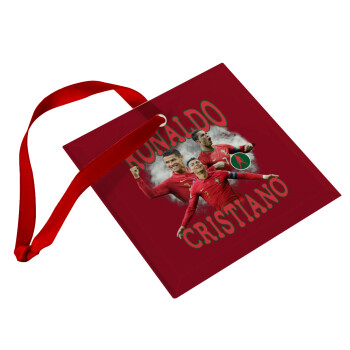 Κριστιάνο Ρονάλντο, Χριστουγεννιάτικο στολίδι γυάλινο τετράγωνο 9x9cm