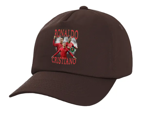 Cristiano Ronaldo — Adult Baseball Cap, 100% Cotton, Chocolate (COTTON, ADULT, UNISEX, ONE SIZE)