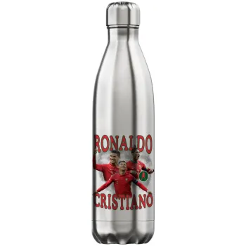 Κριστιάνο Ρονάλντο, Μεταλλικό παγούρι θερμός Inox (Stainless steel), διπλού τοιχώματος, 750ml