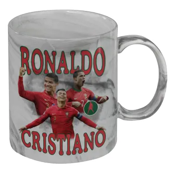 Cristiano Ronaldo, Mug ceramic marble style, 330ml