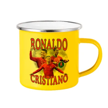 Cristiano Ronaldo, Yellow Enamel Metallic Cup 360ml