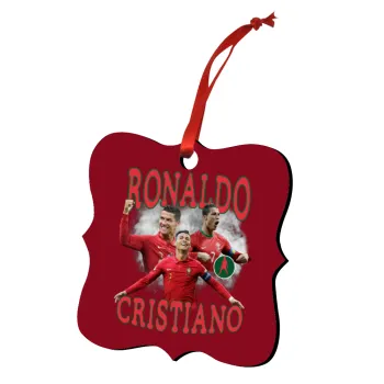 Cristiano Ronaldo, Christmas ornament polygon wooden 7.5cm