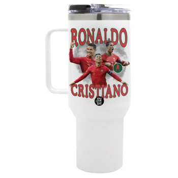 Cristiano Ronaldo, Mega Stainless steel Tumbler with lid, double wall 1,2L