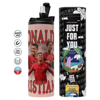 Cristiano Ronaldo, Tumbler stainless steel PINK 600ml
