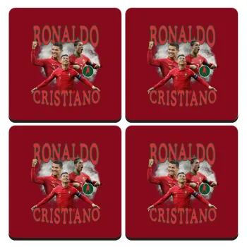 Κριστιάνο Ρονάλντο, ΣΕΤ 4 Σουβέρ ξύλινα τετράγωνα (9cm)
