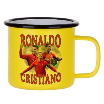 Cristiano Ronaldo, Metallic enamel MATT Yellow cup 360ml