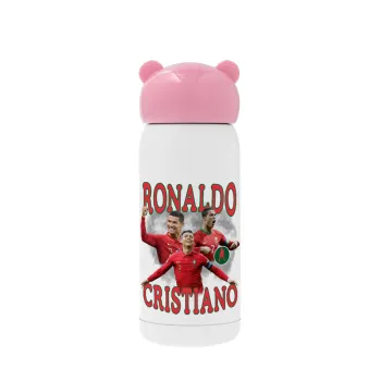 Cristiano Ronaldo, Pink stainless steel thermal flask, 320ml