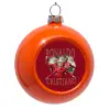 Orange Christmas tree ornament bauble 8cm