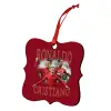 Christmas ornament polygon wooden 7.5cm