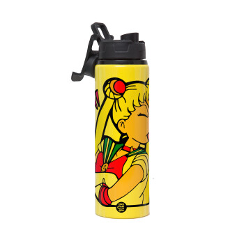 Sailor Moon, Metallic water bottle with safety lid, 850ml aluminum