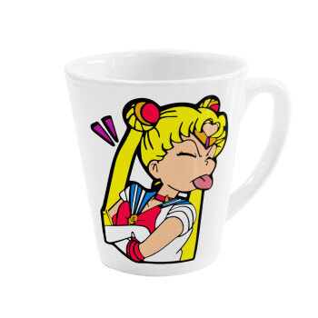 Sailor Moon, Κούπα κωνική Latte Λευκή, κεραμική, 300ml