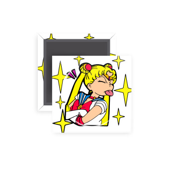 Sailor Moon, Μαγνητάκι ψυγείου τετράγωνο διάστασης 5x5cm