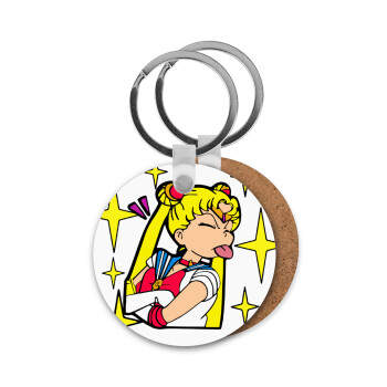 Sailor Moon, Μπρελόκ Ξύλινο στρογγυλό MDF Φ5cm