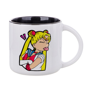 Sailor Moon, Κούπα κεραμική 400ml Λευκή/Μαύρη