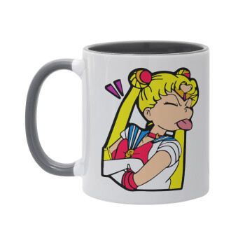 Sailor Moon, Mug colored grey, ceramic, 330ml