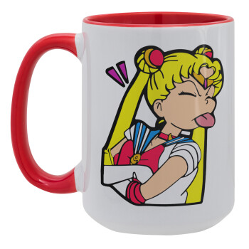 Sailor Moon, Κούπα Mega 15oz, κεραμική Κόκκινη, 450ml