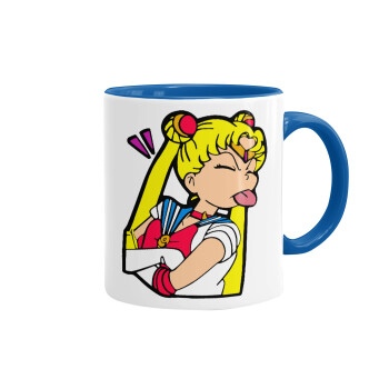 Sailor Moon, Mug colored blue, ceramic, 330ml