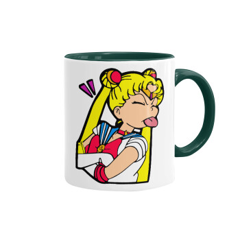 Sailor Moon, Mug colored green, ceramic, 330ml