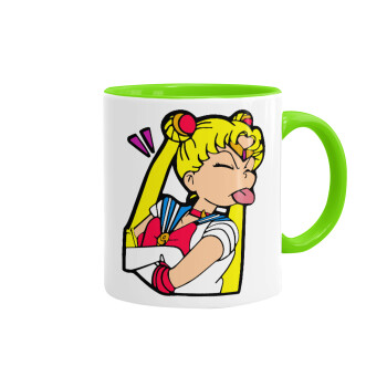 Sailor Moon, Mug colored light green, ceramic, 330ml