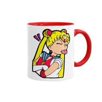 Sailor Moon, Mug colored red, ceramic, 330ml