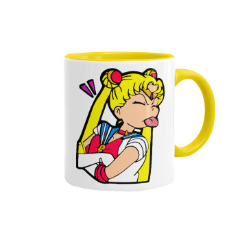 Sailor Moon, Mug colored yellow, ceramic, 330ml