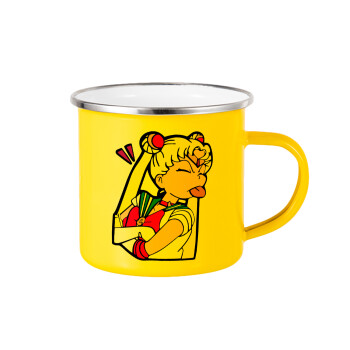 Sailor Moon, Κούπα Μεταλλική εμαγιέ Κίτρινη 360ml