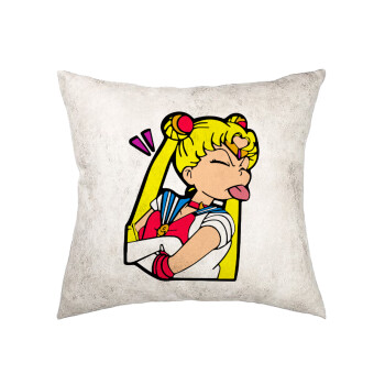 Sailor Moon, Μαξιλάρι καναπέ Δερματίνη Γκρι 40x40cm με γέμισμα
