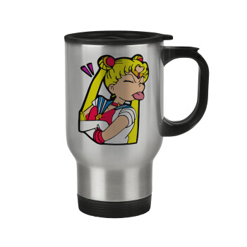 Sailor Moon, Stainless steel travel mug with lid, double wall 450ml