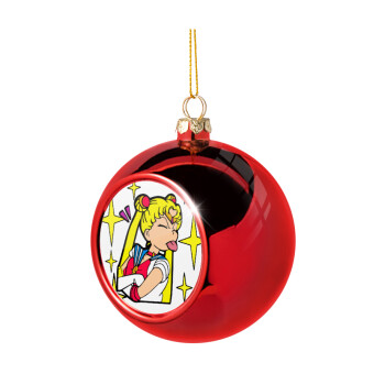 Sailor Moon, Χριστουγεννιάτικη μπάλα δένδρου Κόκκινη 8cm