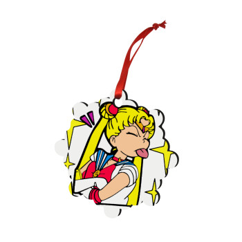 Sailor Moon, Στολίδι Χριστουγεννιάτικο στολίδι snowflake ξύλινο 7.5cm