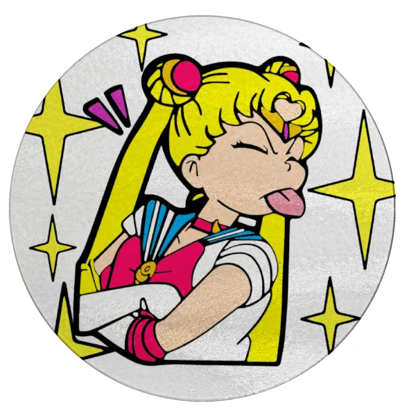 Sailor Moon — Επιφάνεια κοπής γυάλινη στρογγυλή (30cm)
