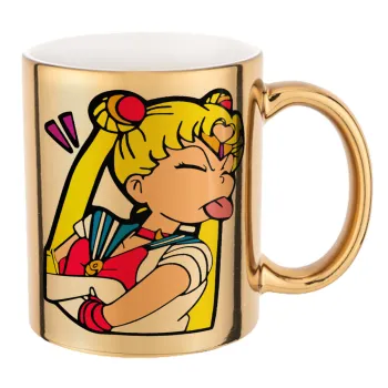 Sailor Moon, Mug ceramic, gold mirror, 330ml