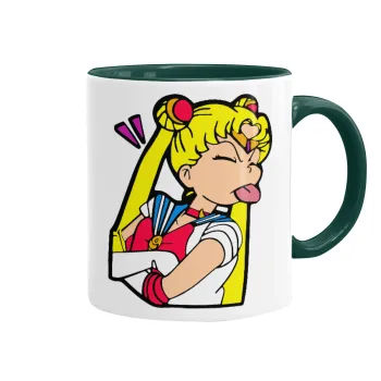 Sailor Moon, Κούπα χρωματιστή πράσινη, κεραμική, 330ml