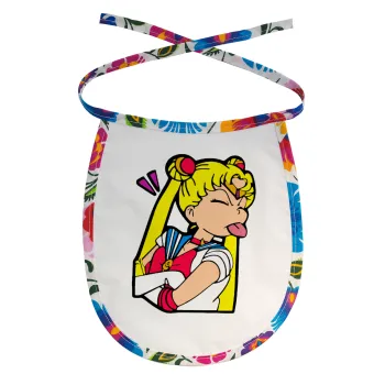 Sailor Moon, Σαλιάρα μωρού αλέκιαστη με κορδόνι Χρωματιστή