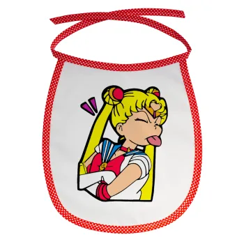 Sailor Moon, Σαλιάρα μωρού αλέκιαστη με κορδόνι Κόκκινη