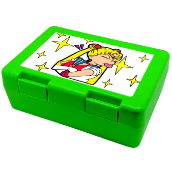 Sailor Moon, Children's cookie container GREEN 185x128x65mm (BPA free plastic)