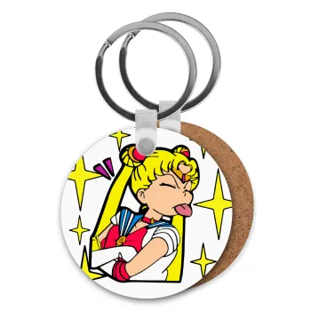 Sailor Moon, Μπρελόκ Ξύλινο στρογγυλό MDF Φ5cm