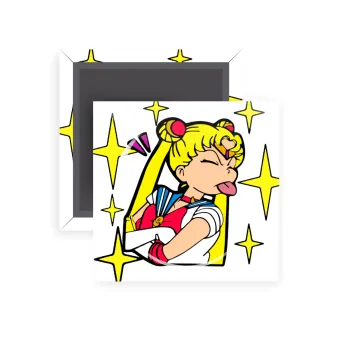 Sailor Moon, Μαγνητάκι ψυγείου τετράγωνο διάστασης 5x5cm