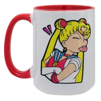 Sailor Moon, Κούπα Mega 15oz, κεραμική Κόκκινη, 450ml