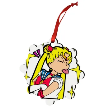 Sailor Moon, Christmas ornament snowflake wooden 7.5cm
