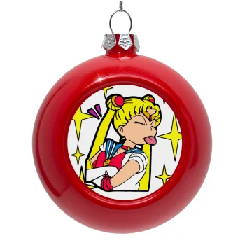 Sailor Moon, Red Christmas tree ornament bauble 8cm
