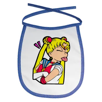 Sailor Moon, Σαλιάρα μωρού αλέκιαστη με κορδόνι Μπλε