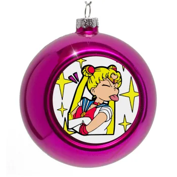 Sailor Moon, Στολίδι Χριστουγεννιάτικη μπάλα δένδρου Μωβ 8cm