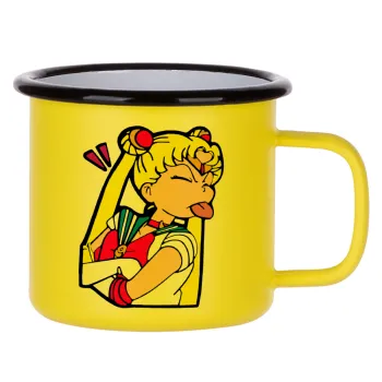 Sailor Moon, Κούπα Μεταλλική εμαγιέ ΜΑΤ Κίτρινη 360ml
