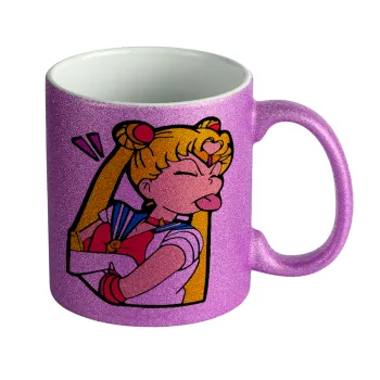 Sailor Moon, Κούπα Μωβ Glitter που γυαλίζει, κεραμική, 330ml