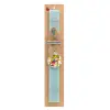 Easter Set, wooden keychain & aromatic flat Easter candle (30cm) (TURQUOISE)
