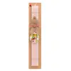 Easter Set, wooden keychain & scented flat Easter candle (30cm) (PINK)
